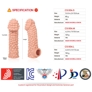 Насадка на пенис Cock Sleeve телесная с шипами KOKOS CS-004-S