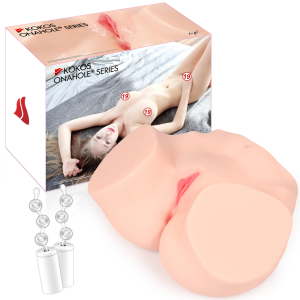 Мастурбатор Hanna 001 двойной слой вибрация телесный KOKOS M01-003-11DV