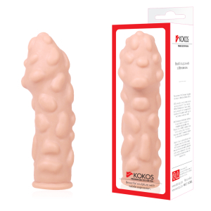 Насадка на пенис с бугорками телесная TPR KOKOS Extreme Sleeves ES-011-M