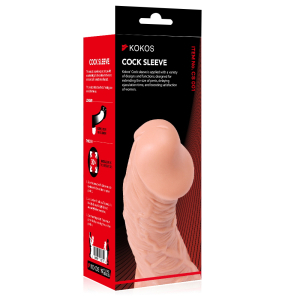 Насадка реалистик Cock Sleeve телесная TPE KOKOS CS-001-L