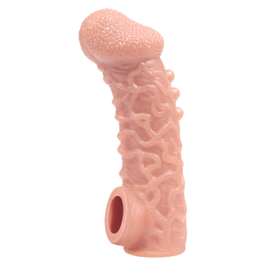 Насадка на пенис Cock Sleeve телесная рельефная KOKOS CS-007-S