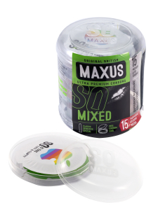 Презервативы микс-набор MAXUS Mixed №15 с кейсом