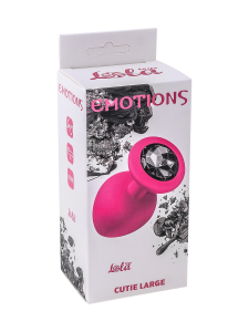 Анальная пробка Emotions Cutie Large Pink black Crystal 4013-01Lola