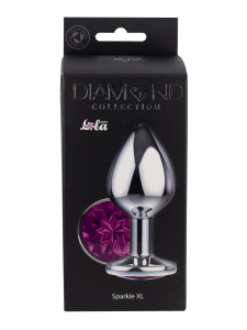 Большая анальная пробка Diamond Purple Sparkle XL 4028-01lola
