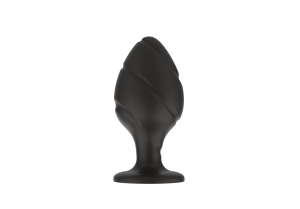 Силиконовая анальная пробка черная M (7.2*3.5cm) 3305-02