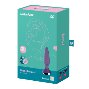 Анальная Пробка с Вибрацией Satisfyer Plug-ilicious 1 Connect App purple 003221SA