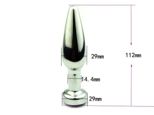 Пробка металл серебро с зеленым стразом 11,2х2,9см 47437-6MM
