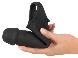 Вибрирующая насадка для пениса с хомутом для яичек и пультом управления 0550825ON