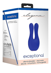 Клиторальный стимулятор Dual Motor Clitoral Stimulator Exceptional Blue SH-ELE005BLU