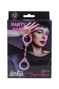 Силиконовые наручники Party Hard Suppression Pink 1167-03lola