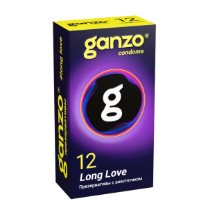 Презервативы GANZO Long Love с анестетиком №12 black edition 8254G