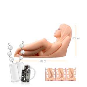 Мастурбатор HERA.3 телесный TPR с вибрацией и ротацией KOKOS M10-03-25V