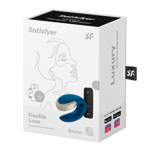 Виброcтимулятор Satisfyer Double Love Connect App blue 002446SA