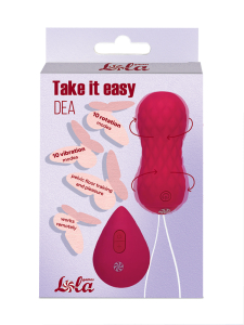 Вращающиеся виброшарики на пульте Take it Easy Dea Wine Red 9021-07lola