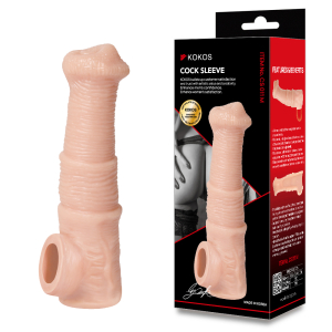 Насадка Cock Sleeve с крупной головкой телесная TPE KOKOS CS-011-M