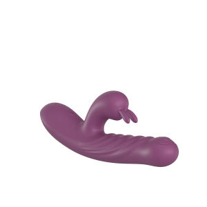 Силиконовый вибратор с эффектом фрикций Purple SW3027P