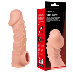 Насадка на пенис Cock Sleeve телесная с рельефом KOKOS CS-002-S