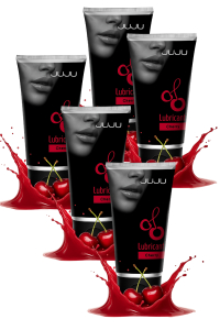 Сет съедобных лубрикантов JUJU Вишня, 5х50ml 752JU
