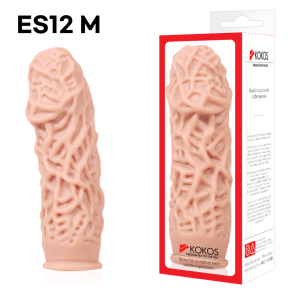 Насадка Extreme Sleeve ES.012 рельефная TPR размер M KOKOS ES-012-M