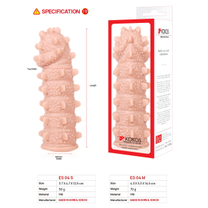 Насадка на пенис Extreme Sleeve с шипами телесная KOKOS ES-004-M