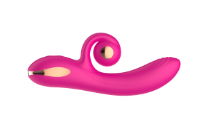 Силиконовый вибратор-кролик с функцией вращения SW3052-hot-pink