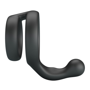 Эрекционное кольцо двойное из силикона растягивающееся черное CRAZY BULL BI-210231