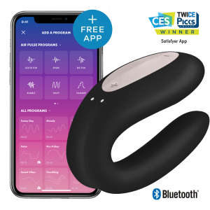 Вибромассажер для Пары Satisfyer Double Joy Black 002392SA
