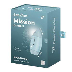 Вакуумный массажер Satisfyer Mission Control light blue 060071SA