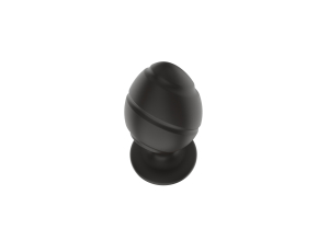 Силиконовая анальная пробка черная M (7.2*3.5cm) 3305-02