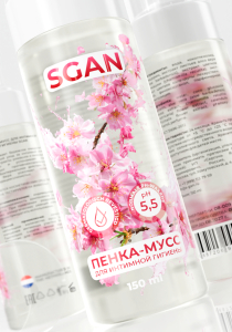 Пенка-мусс для интимной гигиены SGAN с пребиотиками 150 мл 5388sg