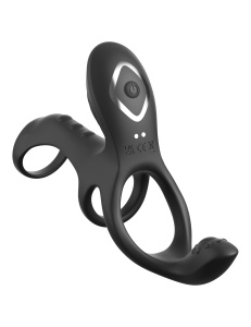 Виброкольцо на пенис с тремя моторчиками Ultimate Couples Cage Max 596823PD