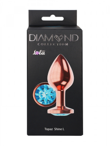 Анальная Пробка Diamond Topaz Shine L Розовое Золото 4026-02lola