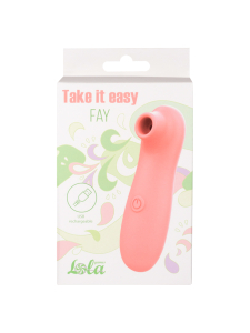 Перезаряжаемый вакуумно-волновой стимулятор Take it Easy Fay Peach 9023-03lola