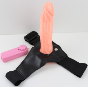 Страпон с вибрацией и мини вагиной 18*3,5см 47044-MM