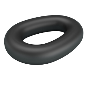 Эрекционное кольцо из силикона растягивающееся черное CRAZY BULL BI-210243