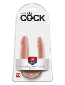 Фаллоимитатор King Cock Small Double Trouble - Flesh Pipedream 551321PD