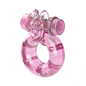 Эрекционное виброкольцо Pink bunny BI-010082A