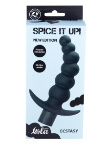 Анальная пробка с вибрацией Spice it up Ecstasy Black 8009-01Lola