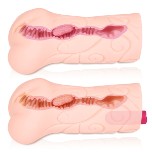 Мастурбатор Tattoo 18 с вибрацией телесный TPR KOKOS M03-001-06V