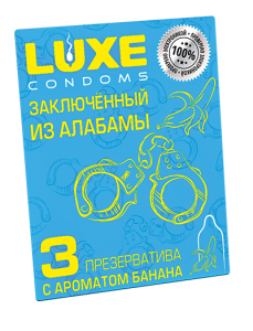Презервативы Luxe Заключенный из Алабамы Банан