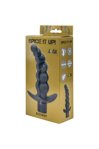 Анальная пробка с вибрацией Spice it up Ecstasy Dark Grey 8009-02Lola
