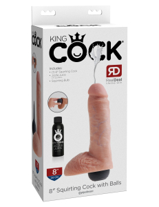Фаллоимитатор с имитацией семяизвержения King Cock 8