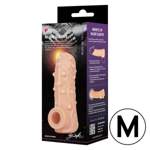 Насадка Nude Sleeve с пупырышками телесная TPE KOKOS NS-002-M