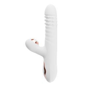 Вибратор-кролик с вращающимися шариками и вакуумной стимуляцией SW25092