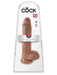 Фаллоимитатор King Cock 25 см мулат Cock with Balls Pipedream 550922PD