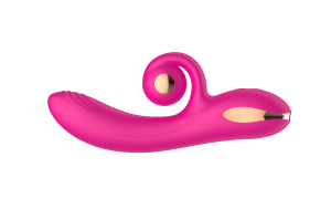 Силиконовый вибратор-кролик с функцией вращения SW3052-hot-pink