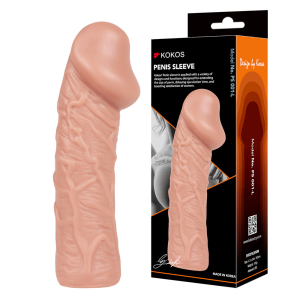 Насадка реалистичная Penis Sleeve телесная TPR KOKOS PS-001-L