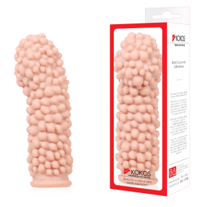 Насадка Extreme Sleeve с пузырьками TPR телесная KOKOS ES-008-M