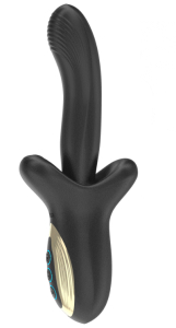 Вибратор с эффектом фрикций и посасывания D-242822