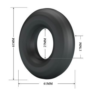 Эрекционное кольцо из силикона черное высокоэластичное CRAZY BULL BI-210253